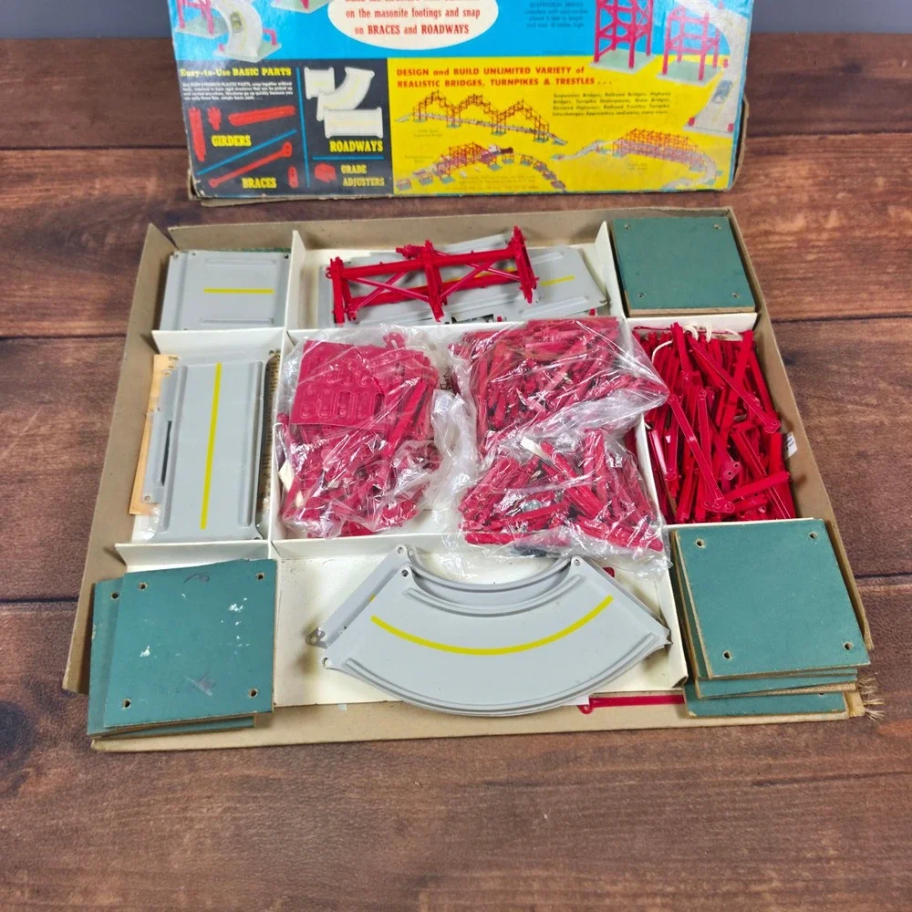 Kenner Bridge and Turnpike Building Set No 6 Kids Multicolor Good Vintage Toy